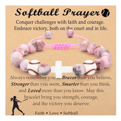 OAVOOK Softball Gifts for Girls Softball Bracelets Teen Girls Gifts for Birthday Graduation Christmas