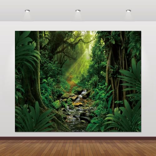 Tropical Rainforest Coniferous Forest Moss Fall Tree Photography Backdrops Prop Jungle Nature Landscape Theme Background Zl 13 - View #4