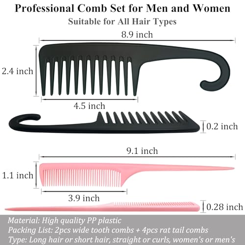 Set de 6 Peines Desenredantes para Cabello Rizado miniatura 6