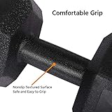 Yaheetech 2x7.5kg (Sold in Pair) Dumbbells Set Arm Hand Weight Dumbbell Hexagon Dumbbell for Strength Training Home Workout Aerobic Black - Image 7