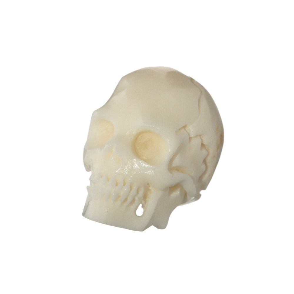 NKlaus hair accessories beard bead BLAZER skull bone curly bead 6434, White