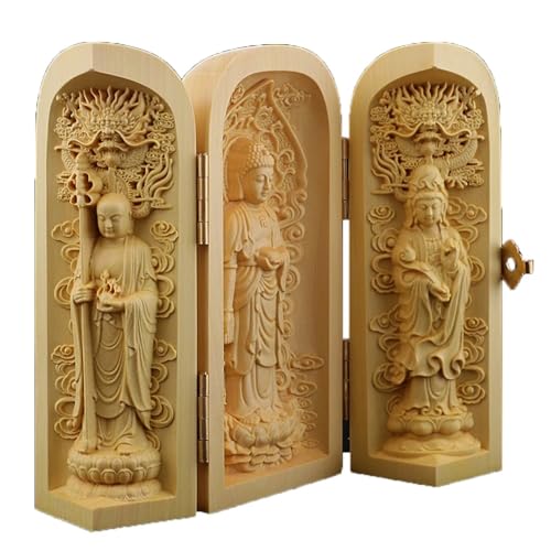 Estatua Buda Plegable de Madera para Decoración