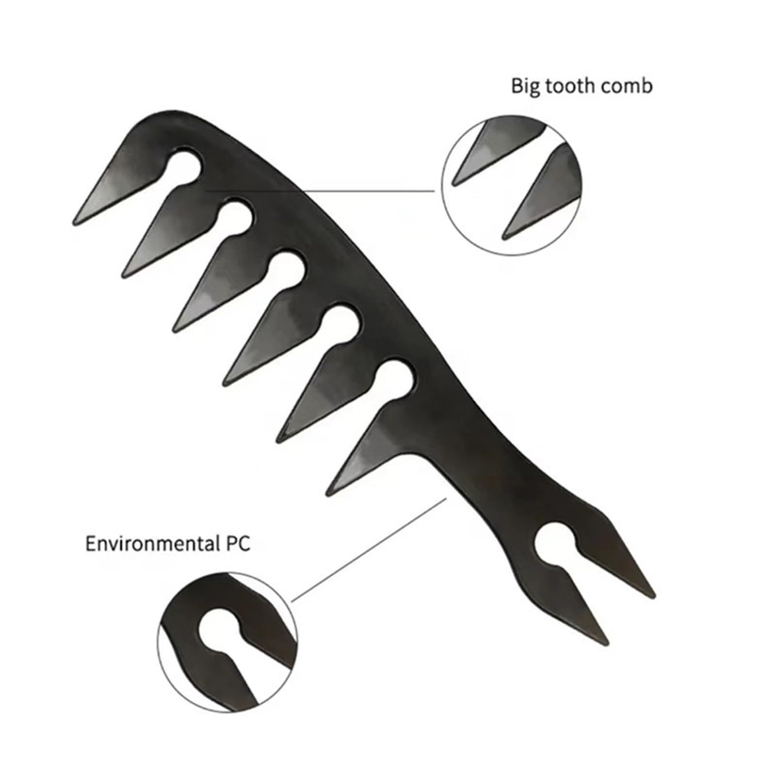 Men Hair Texture Wide Tooth Texturising Styling Comb Women Men Oil Head Hair Comb Most Hair Types Salon Barber Hair Grooming Styling Accessory Durable Material - Image 3