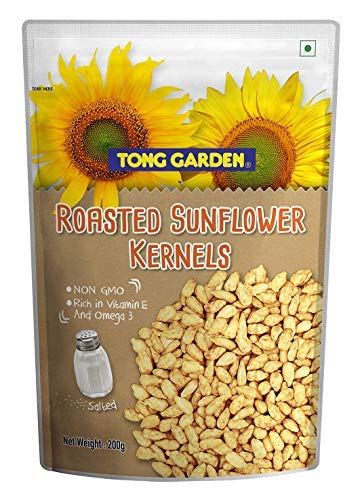 Tong Garden 200Gm Roasted Sunflower Seeds| Dietary Food | High in Fiber | Helps Control Weight | Antioxidant Source | Surajmukhi Seeds (Pack of 4)