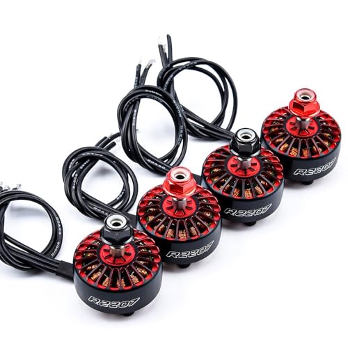 Moteurs sans balais GF-2207 1800KV pour drone FPV de course Mark4 5 pouces en pack de 4