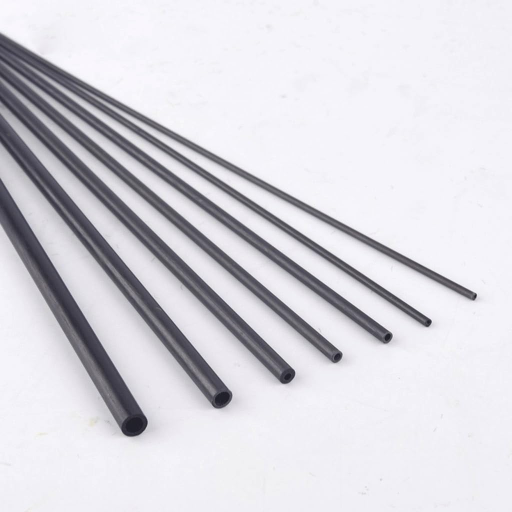8 tiges de tubes creux en fibre de carbone.(200x1.8x1mm)