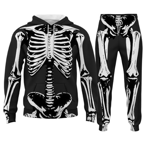 Survêtement homme en coton 2 pièces comprenant sweat à capuche et pantalon