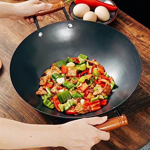 Wok de hierro de 36 cm con doble asa miniatura 2