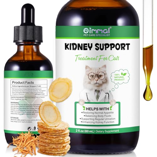 Specifically Formulated Kidney Support for Cats, Naturally Supports Healthy Kidney Function in Cats, Increase Immunity, Herbal Supplement Supports, for Kidney & Urinary Health, Energy & Appetite