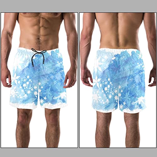 Maillot de bain hommes séchage rapide JDEZ short de plage bleu - 3