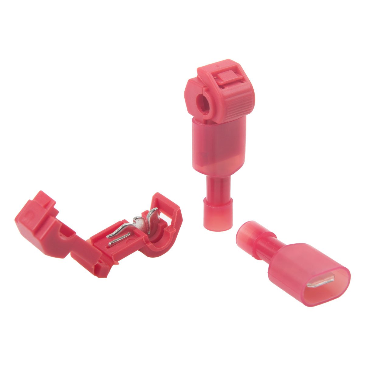 CBTONE 60 PCS Quick Splice Wire Connectors - Quick Splice Electrical Wire Terminals T-Tap Connectors Wire Splice Connectors with Nylon Fully Insulated Male Quick Disconnects Kit
