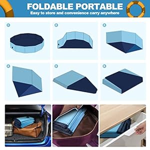 Dog Pool for Medium Dogs Plastic Pool for Kids Dog Tub for Medium Dogs Dog Bathtub Portable Foldable Pool for Dogs Slipresistant blue40 X 12  Cucciolini Doodles Dog pool for medium dogs plastic pool for kids dog tub for medium dogs dog bathtub portable foldable pool for dogs slip resistant blue40 x 12   cucciolini doodles