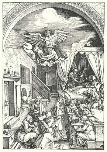 Portrait tableaux la Naissance de la Vierge Albrecht Dürer, toile décorative haute définition