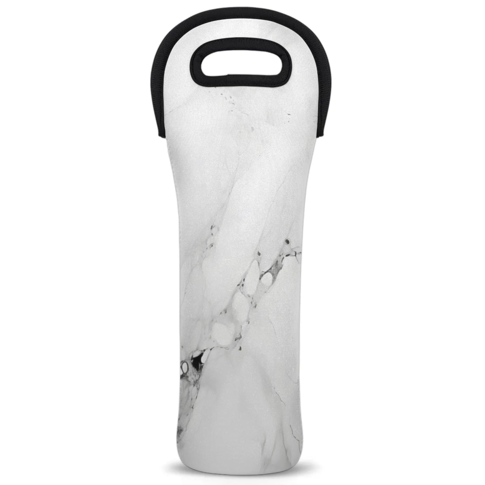Neoprene Wine Tote Carrier Bag for Wine,Water, Champagne, Beer, Baby Bottles 15.6 x 5.1 Inches, Protective Wine Bag,Abstract Marble