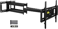 FORGING MOUNT TV Fali Tartó 109 cm Dupla Karos Konzol 50-90" Lapos/Ívelt TV-hez, 75 kg Teherbírás, Dönthető, Forgatható, VESA 600x400mm 1