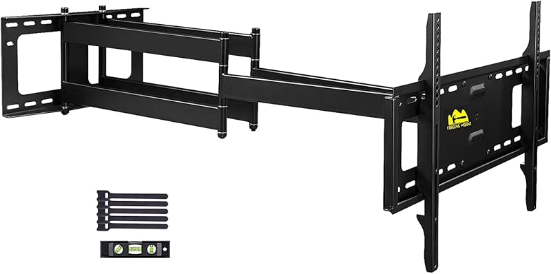 FORGING MOUNT TV Fali Tartó 109 cm Dupla Karos Konzol 50-90" Lapos/Ívelt TV-hez, 75 kg Teherbírás, Dönthető, Forgatható, VESA 600x400mm