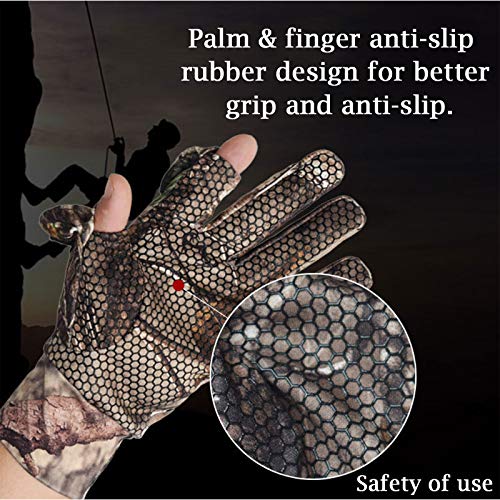Camo Hunting Gloves Lightweight Pro Anti-Slip Shooting Gloves Breathable Full Finger/Fingerless Gloves Outdoor Hunting Camouflage Gear Archery Accessories For Turkey Deer Hunting Fishing Airsoft … #TOP2