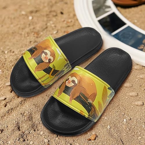 Image of Open Toe Slippers for Women Rubber Slides Womens Sandal Slippers