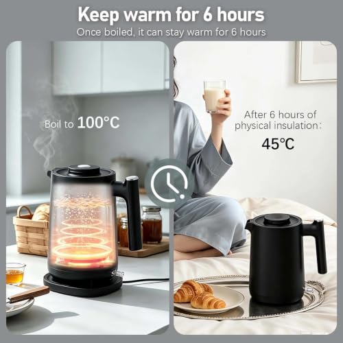Image of Small Electric Kettle 0.8L, 800W 6H Physical Insulation, Airtight