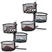 Halter Steel Mesh 3 Tier Swivel Tower Sorter - Rotating Office Supply Stand - 6.5" X 3.25" X 2" - 2 Pack