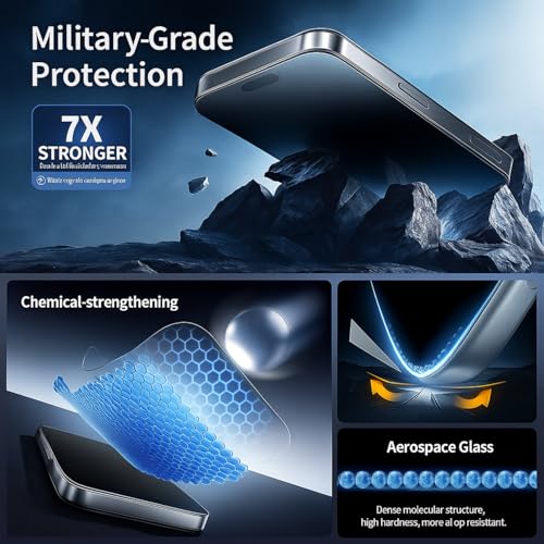 Image of Privacy Matte Tempered Glass Screen Protector Compatible for Samsung Galaxy S24 Plus (Black) with Edge to Edge Full Screen Coverage and Easy Installation Kit