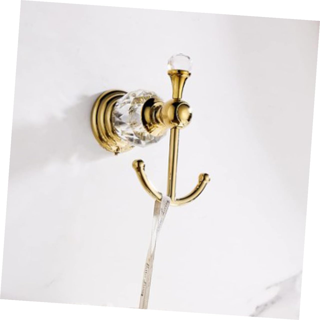 Gancio da Muro Moderno Oro in Acciaio Inossidabile Finitura Lucida e Superficie Liscia, Appendi Asciugamano Bagno per Camera e Soggiorno