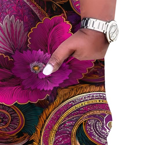 Image of Womens African Dresses Sexy Casual T-Shirt Dresses Long Sleeve Oversized Baggy Summer Sundress