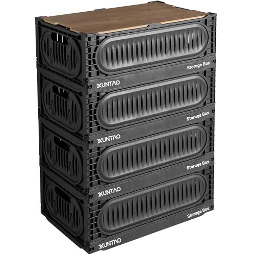 X XUNTAO ���[�{�b�N�X �܂��� �R���e�i �{�b�N�X �ؐ��̊W�t�� ���[�P�[�X �܂肽���� �L�����v���[ �J�S �������� �����[ ������� box ���[ �g���ȒP �ςݏd�� �u���b�N ��T�C�Y:4�� W60×D40×H23cm