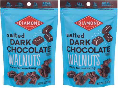 Image of Diamond of California Salted Dark Chocolate Walnuts, 4 oz, 2 Pack