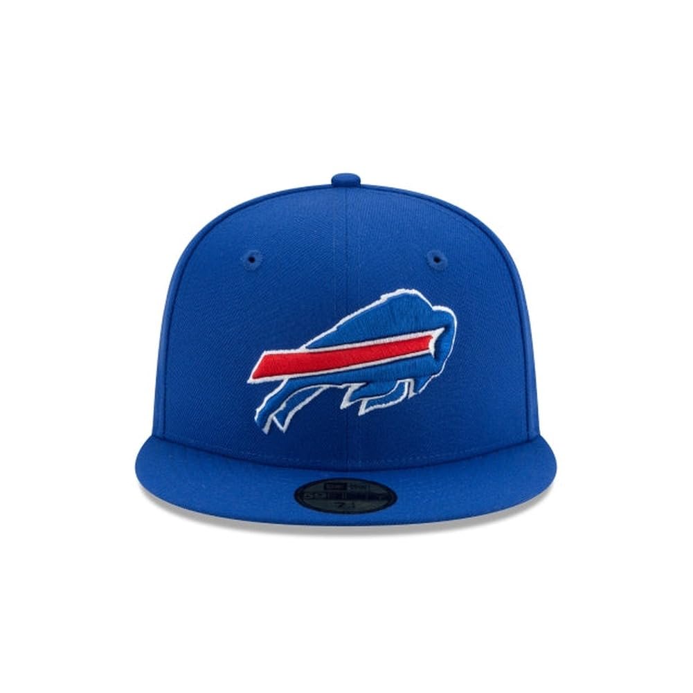 New Era NFL 59FIFTY Buffalo Bills Blue Team Color Logo Authentic Collection Fitted On Field Football Cap Hat