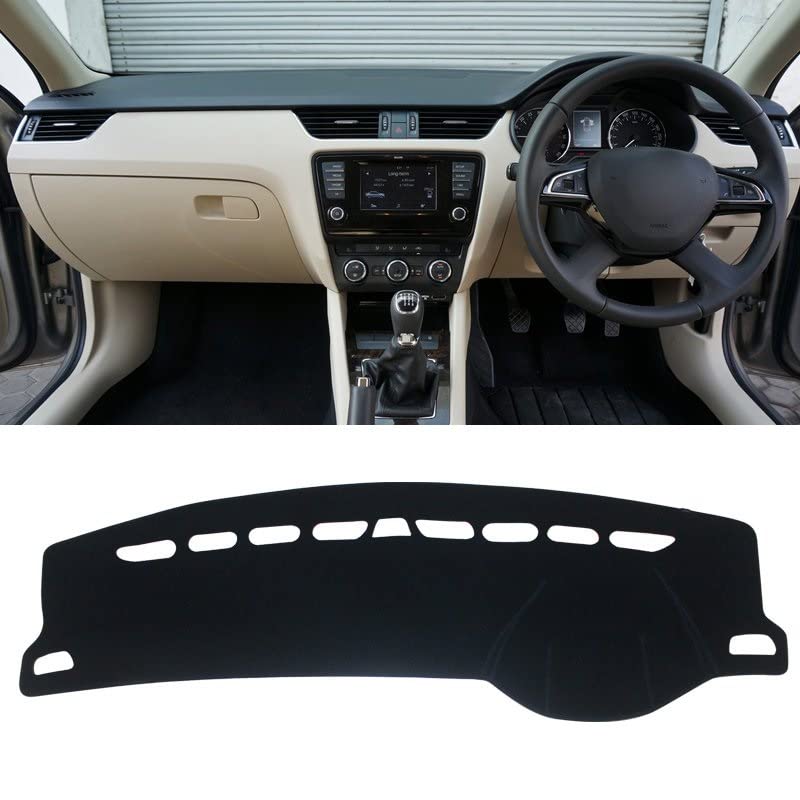 Alfombrilla para Skoda Octavia A7 MK3 RHD 2015-2020 Protector de Panel Rojo 2