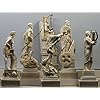 6 Greek Gods Zeus Poseidon Apollo Hermes Hephaestus Ares Statue Sculpture