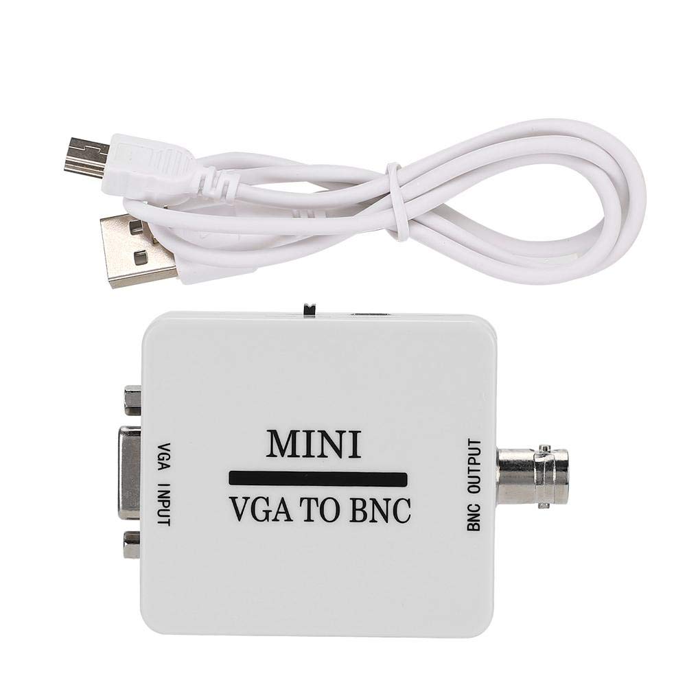 VBESTLIFE Convertitore VGA a BNC, Adattatore Video HD VGA a BNC Mini convertitore 1080P per videoconferenza Monitor Home Theater HDTV, TV, Computer, ECC.