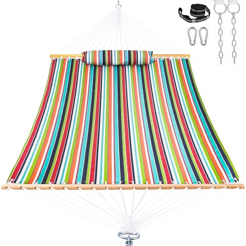 Image of Lazy Daze 12 FT Sunbrella Fabric Hammock, Non-Fading Double Outdoor Hammock