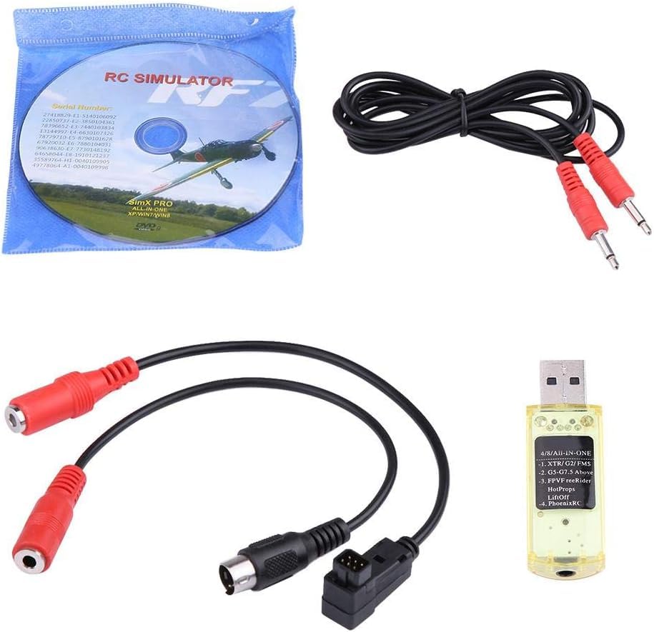 IDUINO RC Simulator- USB Simulator 22 in 1 RC USB Simulator with Cables for Realflight G7/ G6/ G5 Phoenix 4 E2HG (B0CKTTLBXF) Amazon Price History, Amazon Price Tracker