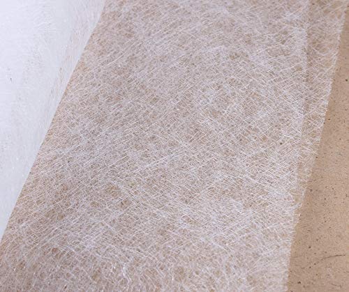 JAP768 Non Tessuti Interlining fusibili Facile Ferro sul Tessuto Cucito Registrati Patchwork Tessuti di Rinforzo Doppio Fronte Adesivo Batting 112 * 100 Centimetri (Colore : Bianca)