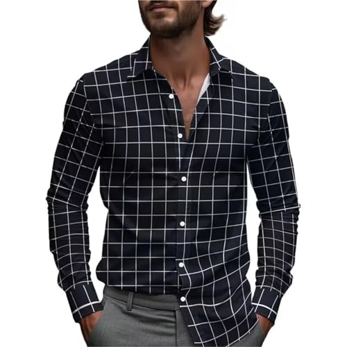Chemise stretch grande taille homme fin des tissus rigides avec le S-6XL