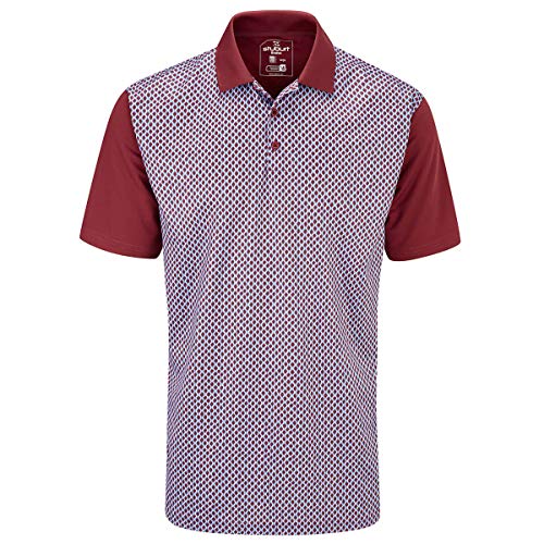 Stuburt SBTS1134 Golf Sbts1134-Polo para Hombre, Granate, Small