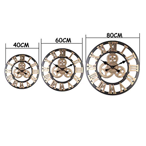 Xiaoyezi Orologio da parete 3D, 80 x 80 cm, grande...