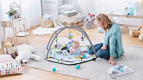 Kinderkraft speelmat SMARTPLAY, speelkleed, educatieve mat, met boxfunctie, tummy-time kussen, accessoires, hangende… - Image 6