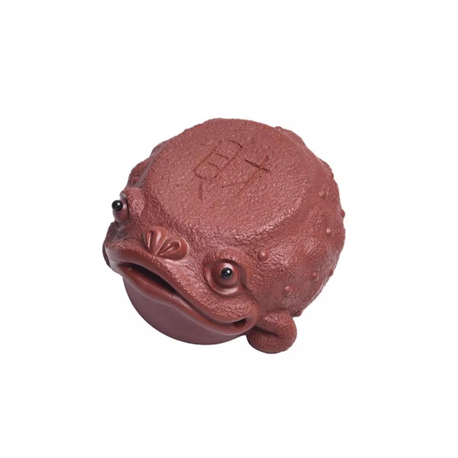 ENGENDER Kung Fu Tea Pet Purple Sand Tea Pet Desktop Ornaments Golden Toad Set Accessories Handmade Statue To Attract Wealth