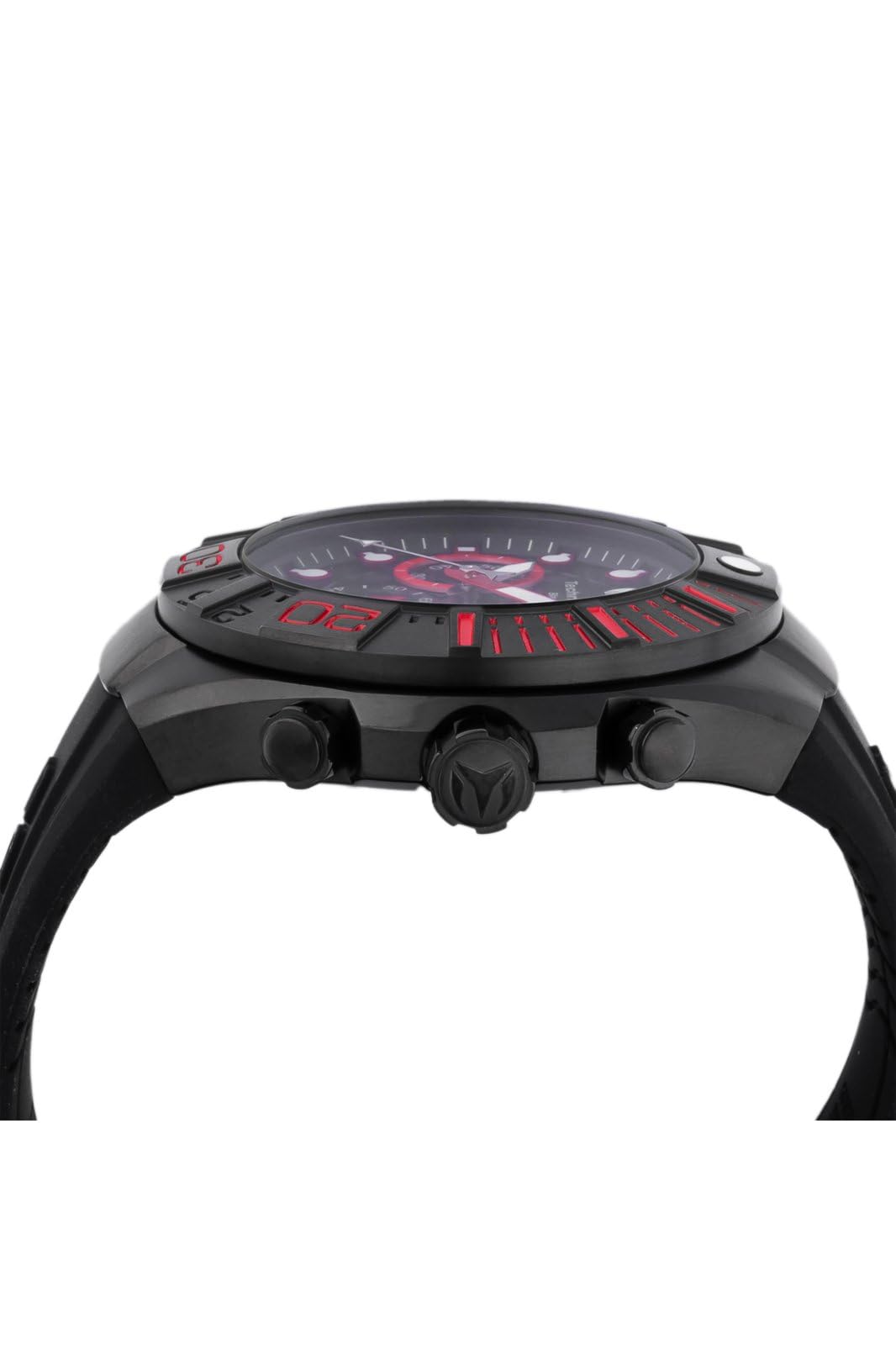 Technomarine Reef TM-523010 Reloj de Hombre - Movimiento de Cuarzo - Acero Inoxidable con Esfera Negra - 45 mm