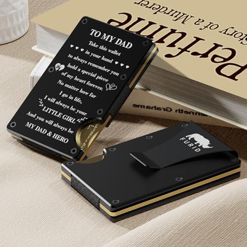 Father's Day gifts for dad From Daughter: Gift for Father,Wallet for Men with Money Clip,Mens Gift3
