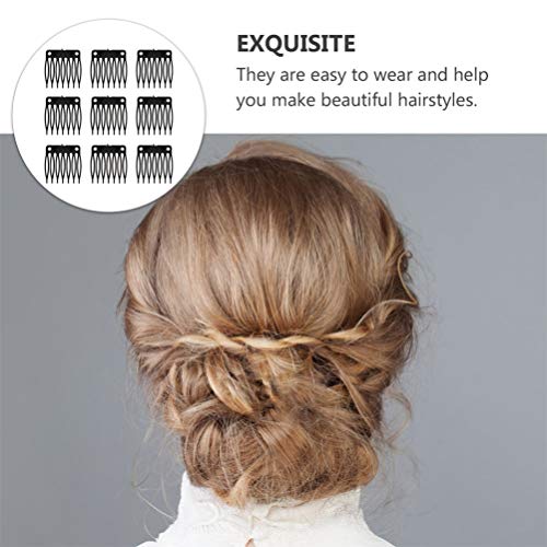 FRCOLOR Peruca de Cabelo Pentes Pentes De Plástico Clips 7 Dentes Grampos de Cabelo para Perucas Ace