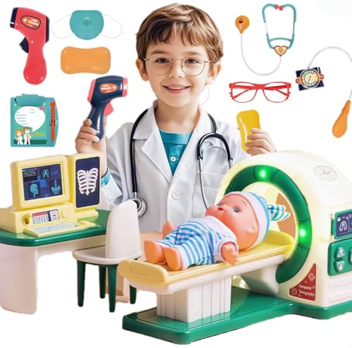 Doctor Kit for Toddlers 3-5, Kids Doctor Playset with Medical Tools, X-ray Machine and Toy Stethoscope ,Educational Pretend Play for Boys & Girls Ages 2 3 4 5 6,Birthday Gift & Dress-Up Toys