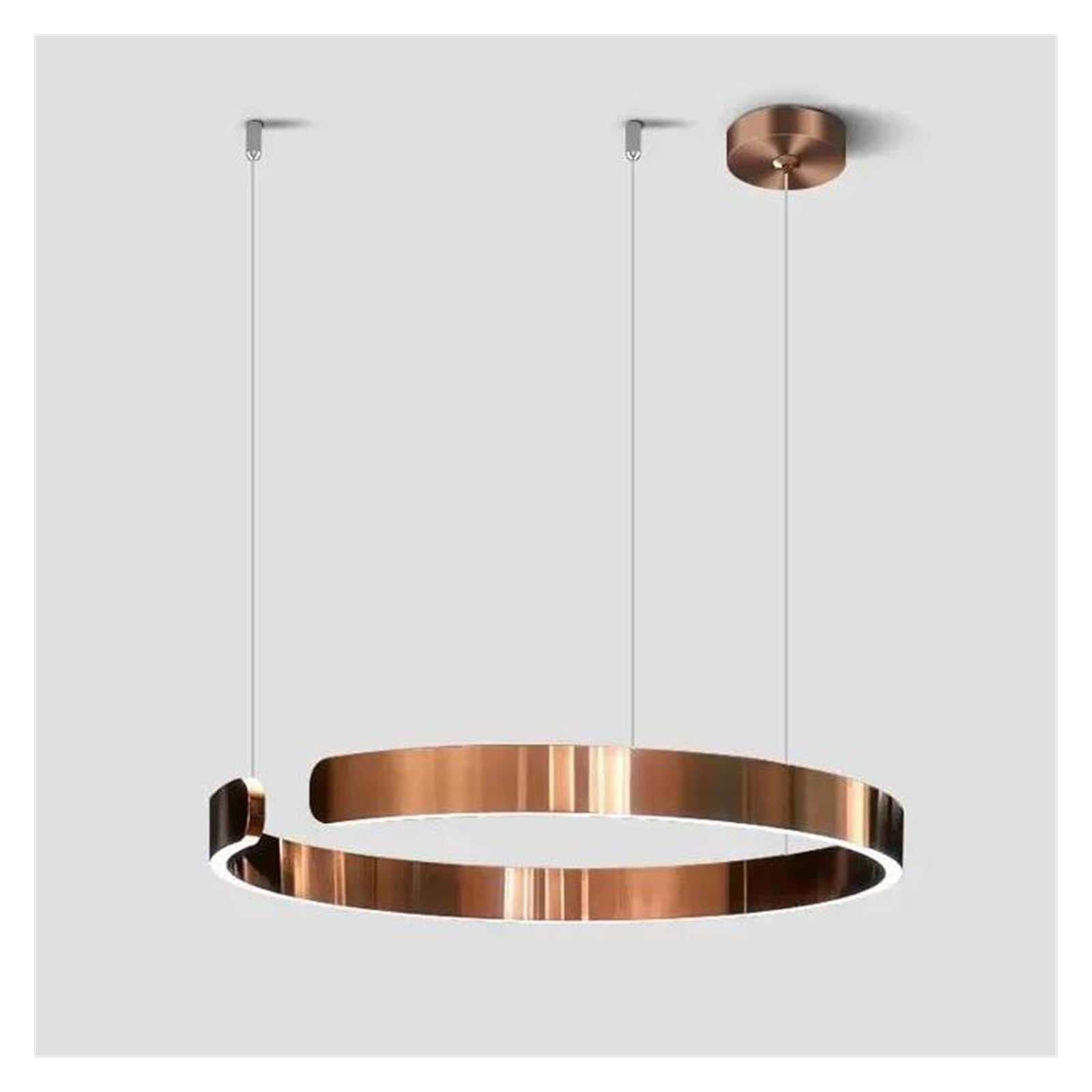 Lampes suspendues LED et lustre suspendu moderne à anneaux pour salon 40cm