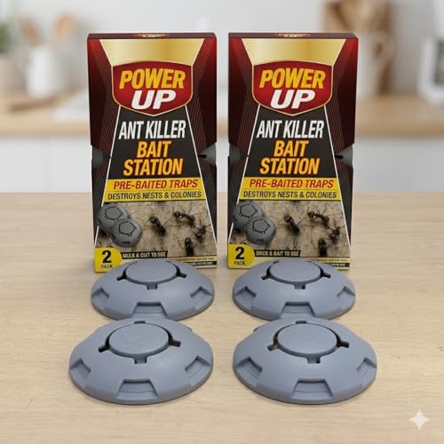 Acense Ant Killer Bait Station for Destroys Ant Insect Repellent Ants Killer Pest Control Let Ants Destroy Their Nests and Other Ants Perfect for Outdoor and Indoor (4pk)