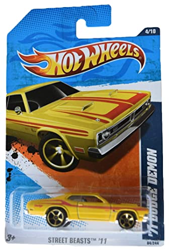 Hot Wheels '71 Dodge Demon, [yellow] 84/244 2011 Street Beasts 4/10