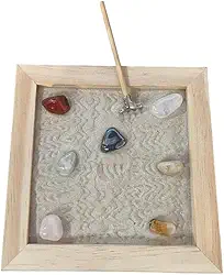 Jardim Zen Japonês Feng Shui Madeira Meditação Quadrado 15cm