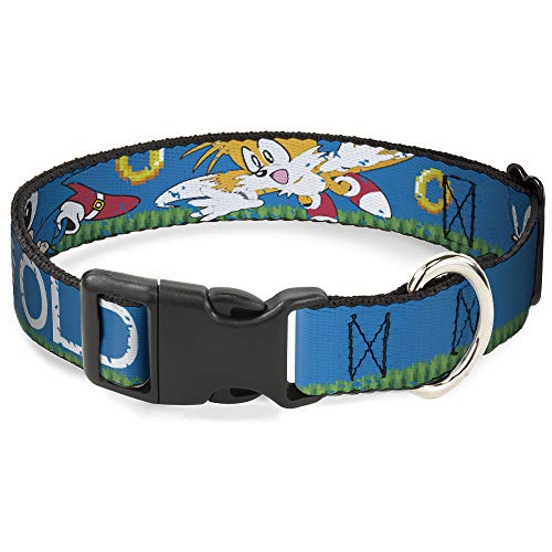 Collier chien Sonic & Tails anti-ouverture accidentelle bleu
